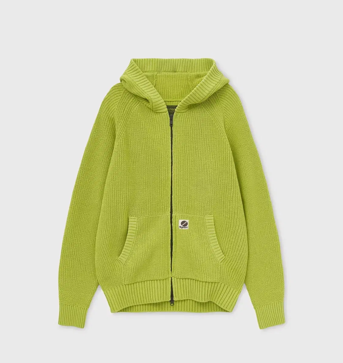 [M]Heritage Floss Cotton Zip-up Hoodie Lime