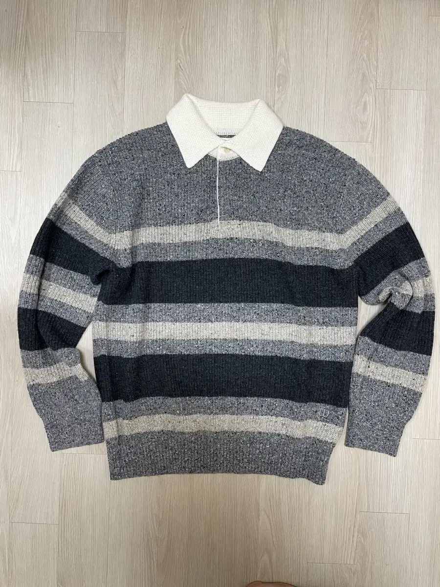 Pottery Wilson Rugby Polo Knit Grey 2