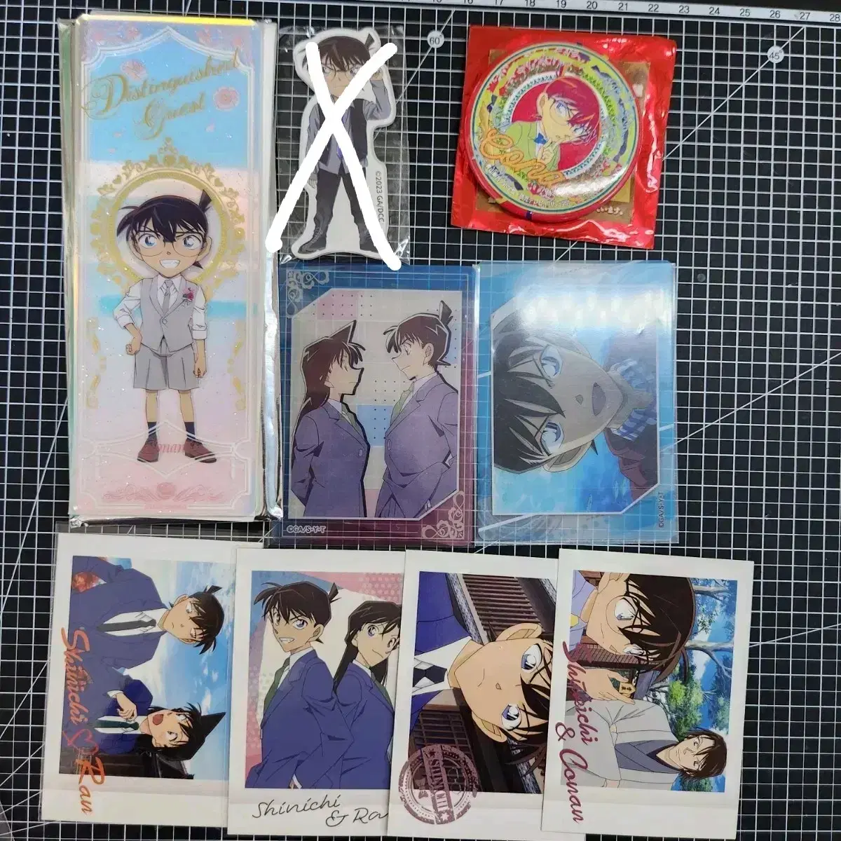 Sold in bulk) Detective Conan Namdoil Shinichi Pasha acrylic Can Badge Magnet Halsin