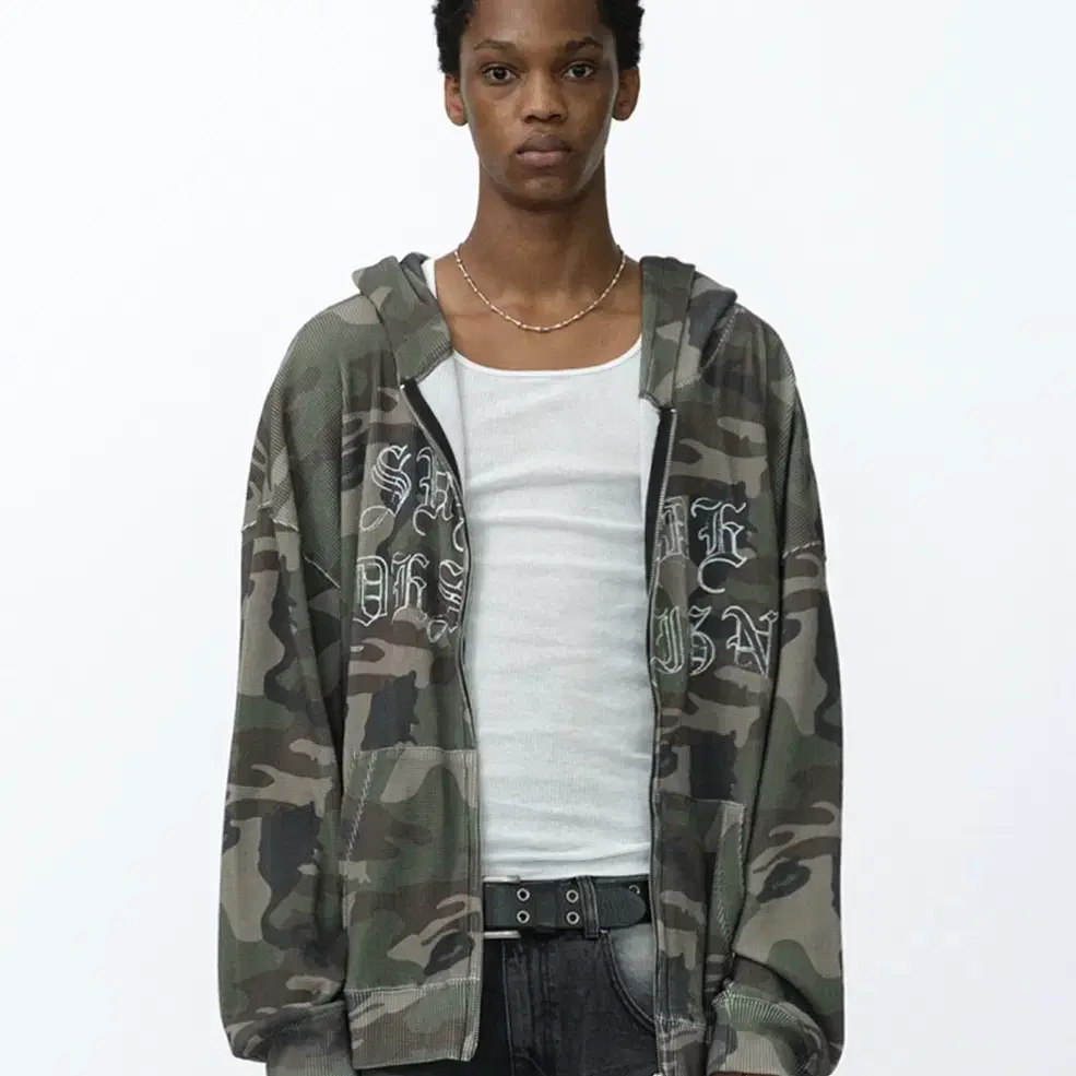 스웨이드 THERMAL CAMO HOOD ZIP UP [CAMO]