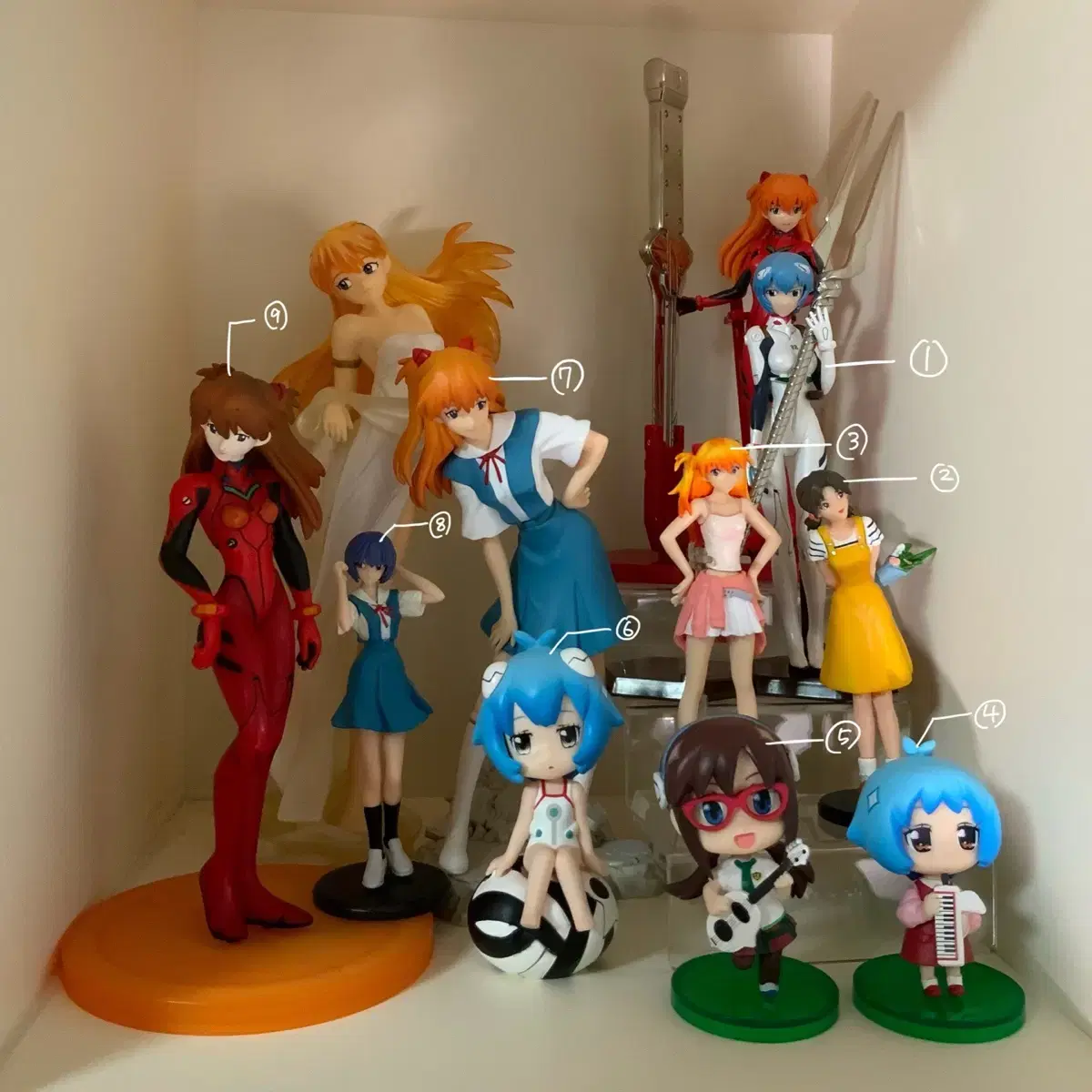 Evangelion Figures: Ayanami lay Asuka Langray Marie Classical Beauty Girl