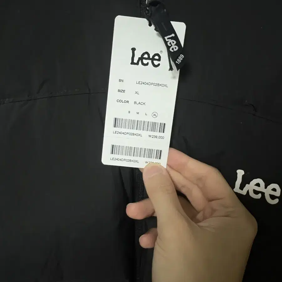 Lee 후드 다운 패딩 블랙 XL 새상품