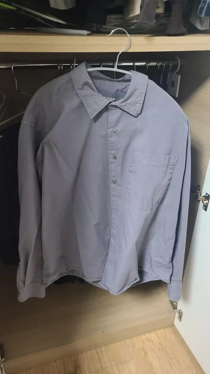 [48] First Floor Dyed Shirt Dove Gray