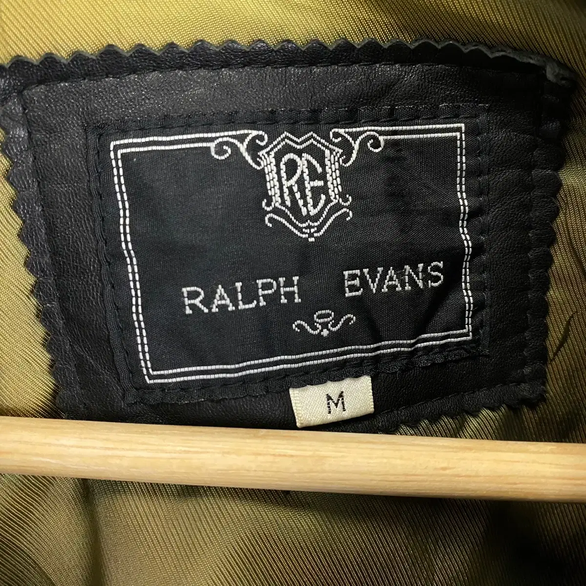 빈티지 RALPH EVANS 램 레더 자켓