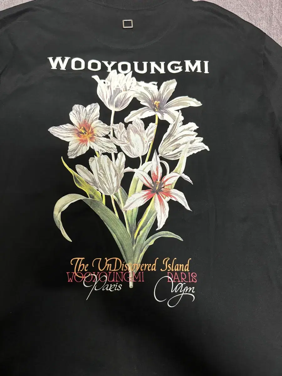 Wooyoung Mi Flower Backlogo 24 SS Black Short Sleeve 52 Size