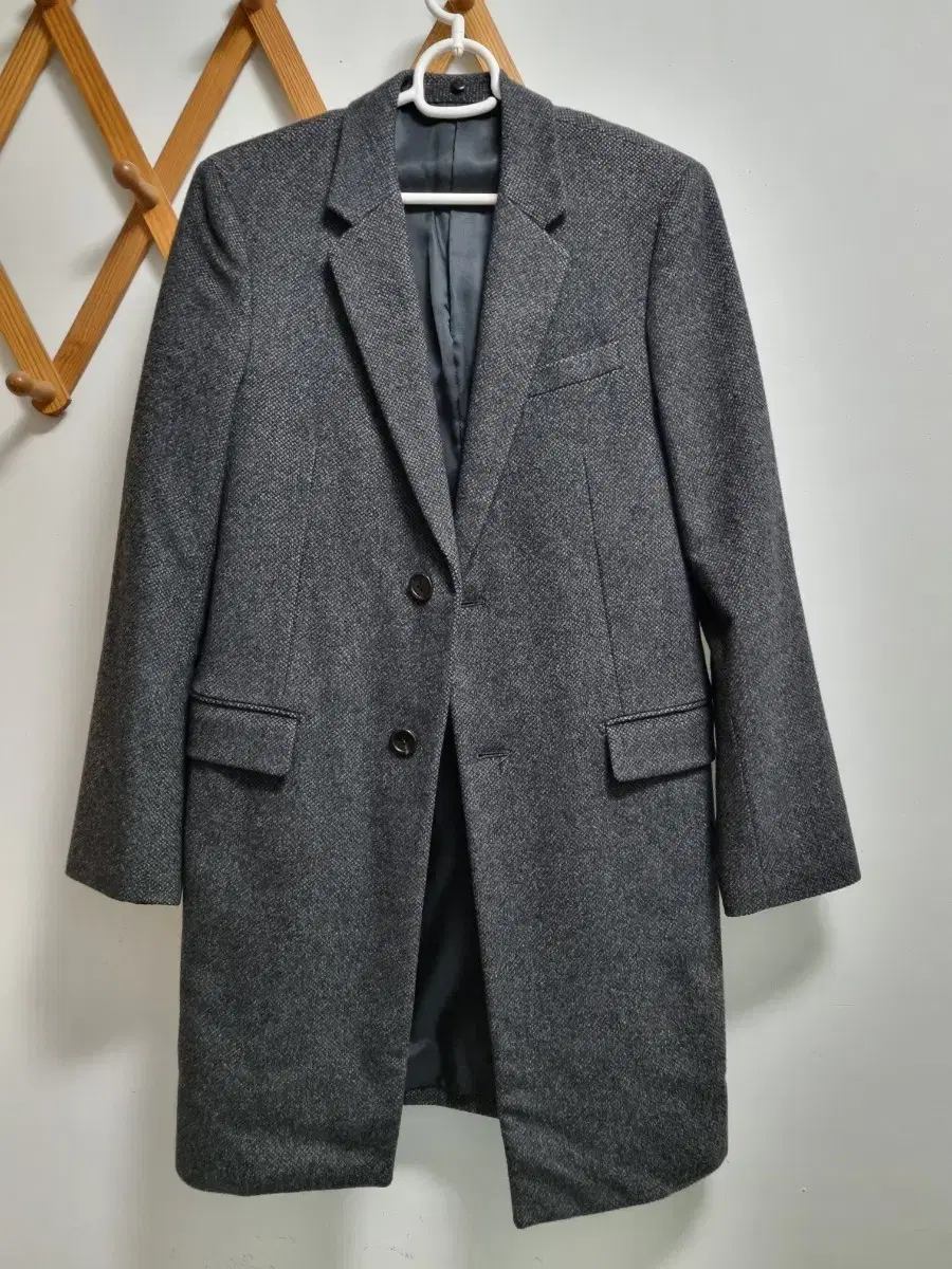 Song Giorgio Homme Cashmere 100% gray checked coat 95 m