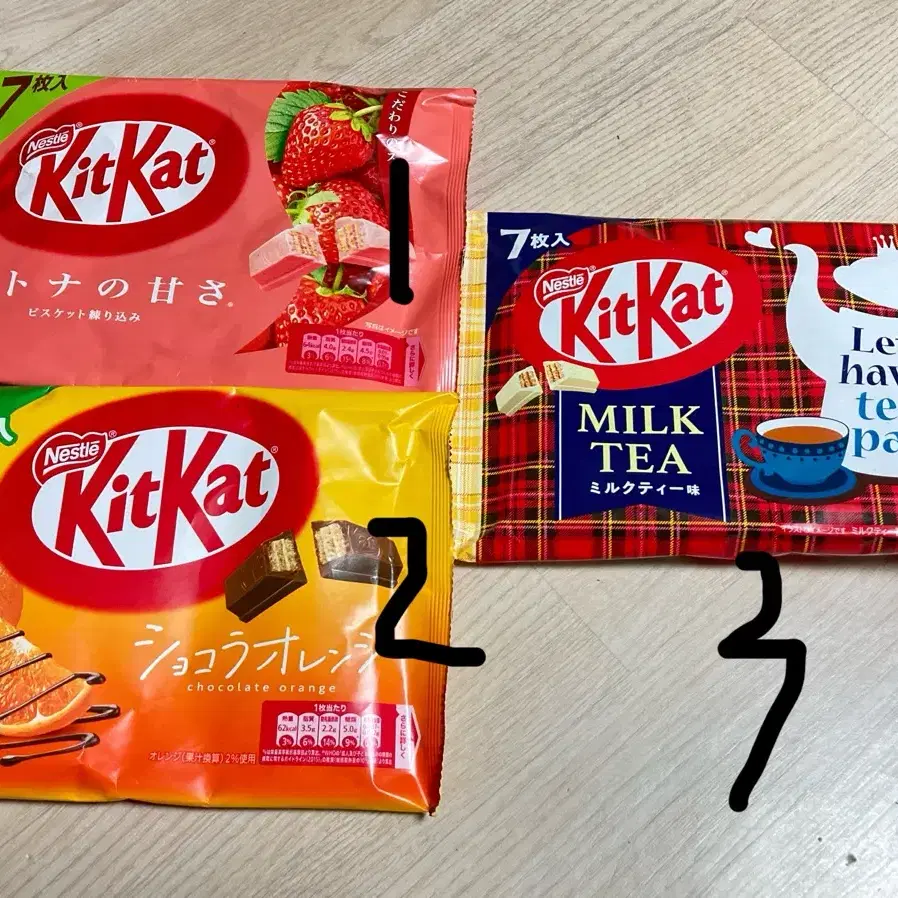 일본 kitkat 딸기,오렌지,밀크티