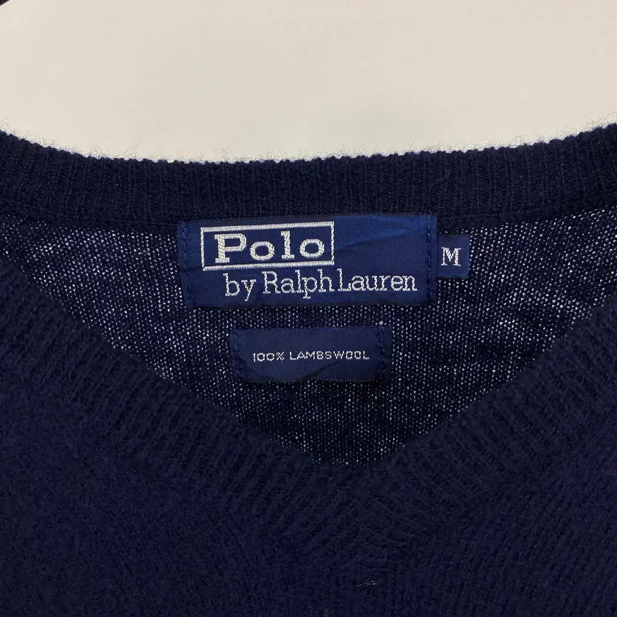 빈티지 POLO RALPH LAUREN 램스울 브이넥 니트