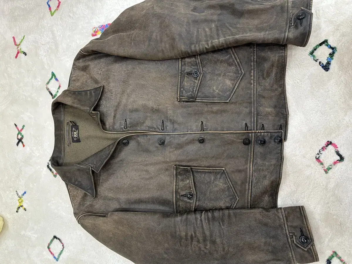 [XXL] Double L RRL Newsboy Leather Jacket