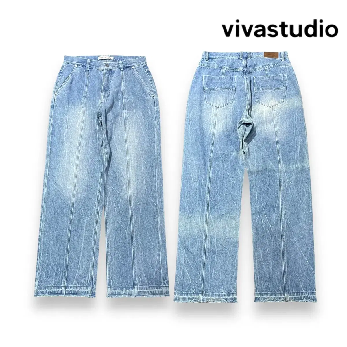 Viva Studio Washed Wide Denim Pants