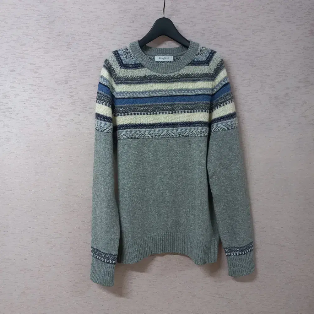 11-14/Binpole/Gray Jacquard Knit Tee