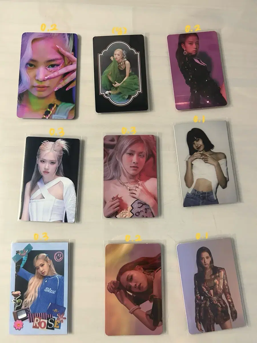 Black Pink rose jisoo lisa jennie Photocard photocard sell Disposition