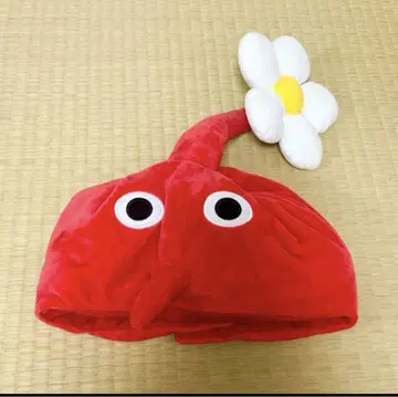 피크민 나리키리 모자 빨간색 피크민