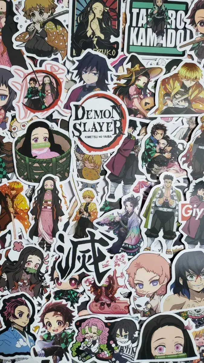 Demon Slayer Matte sticker Anyincut Tanjiro Nezuko Zenitsu Kiyuu Waterproof Takku