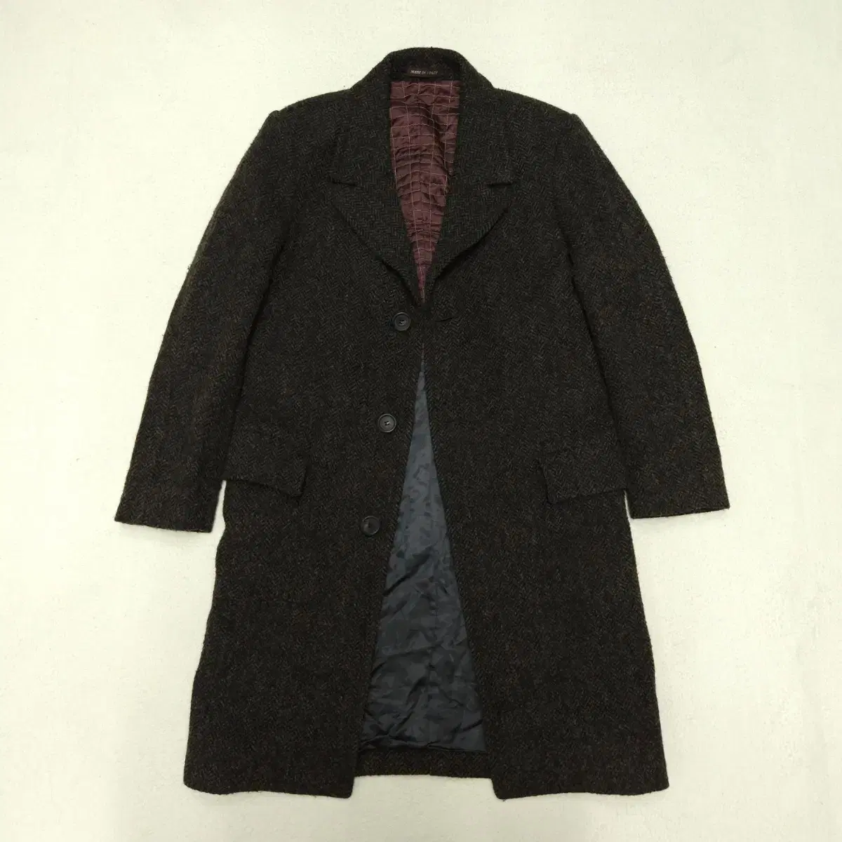 Made in Italy Polsmith wool herringbone coat