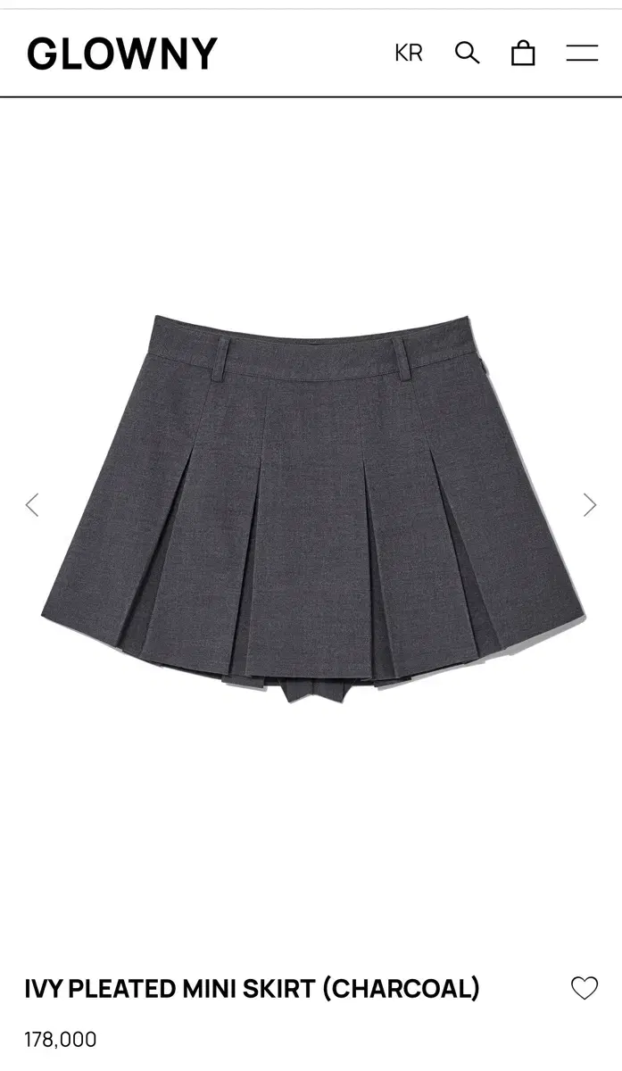 [새상품]GLOWNY 글로니 IVY PLEATED MINI SKIRT