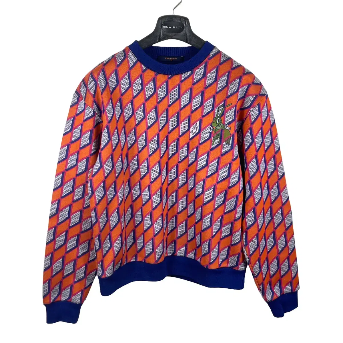 (Genuine) Louis Vuitton Damier Cricket Crewneck Sweatshirt in Dia...