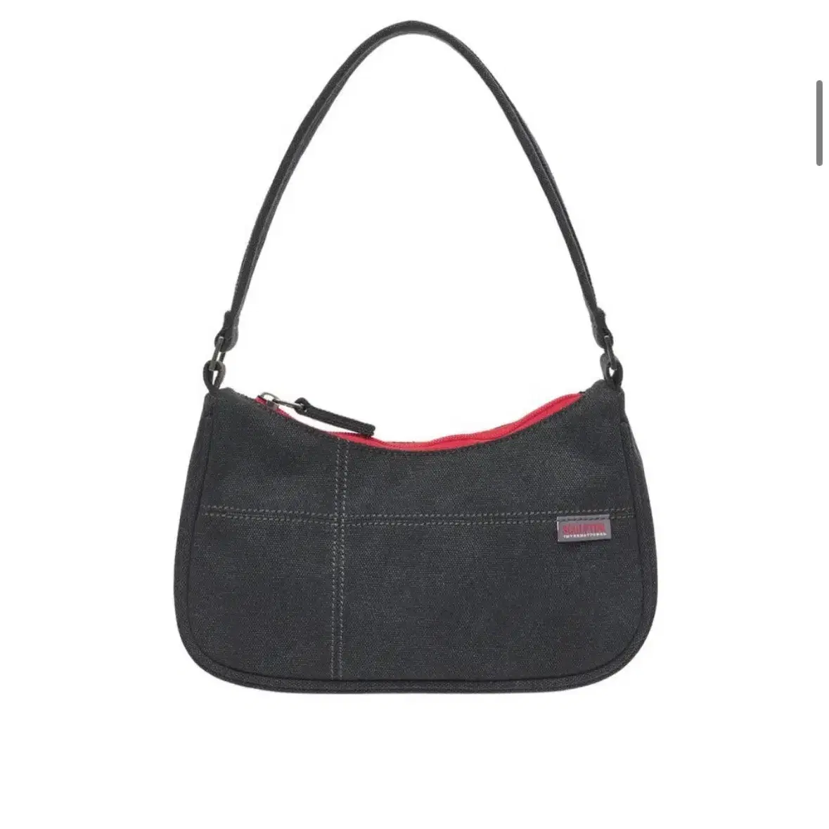 스컬프터 Twill Hobo Bag Black