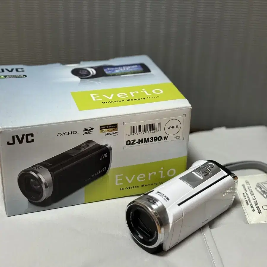 풀박스) JVC GZ-HM390 빈티지 캠코더 화이트