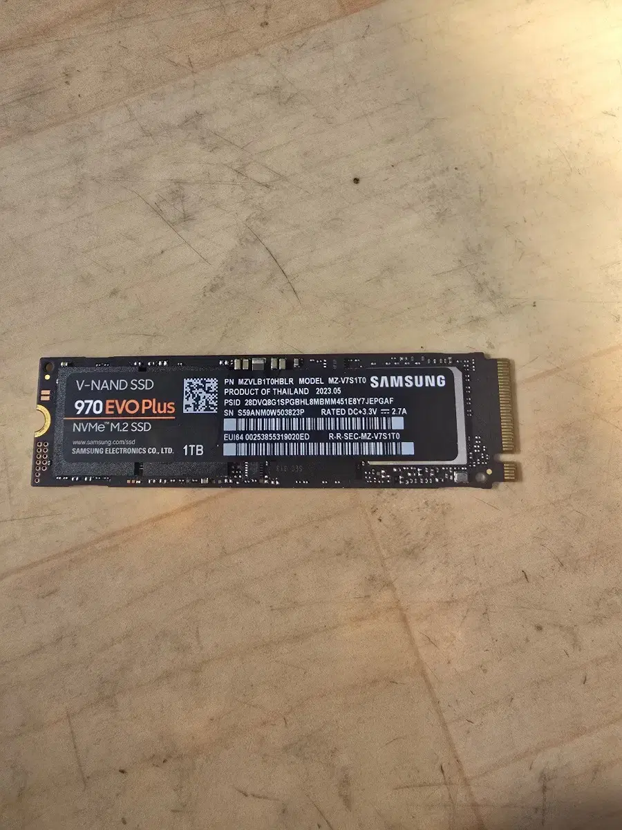 삼성전자 970 EVO Plus M.2 NVMe (1TB) SSD 8개월