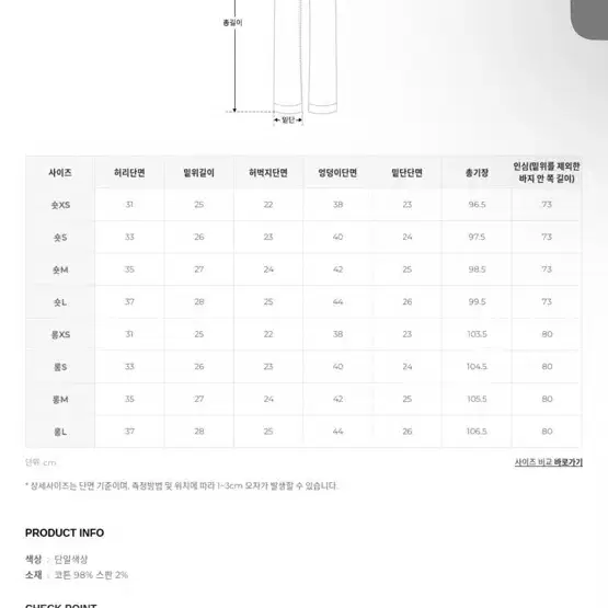 하와 올데이 부츠컷 데님 (에센셜 블루,롱,m)