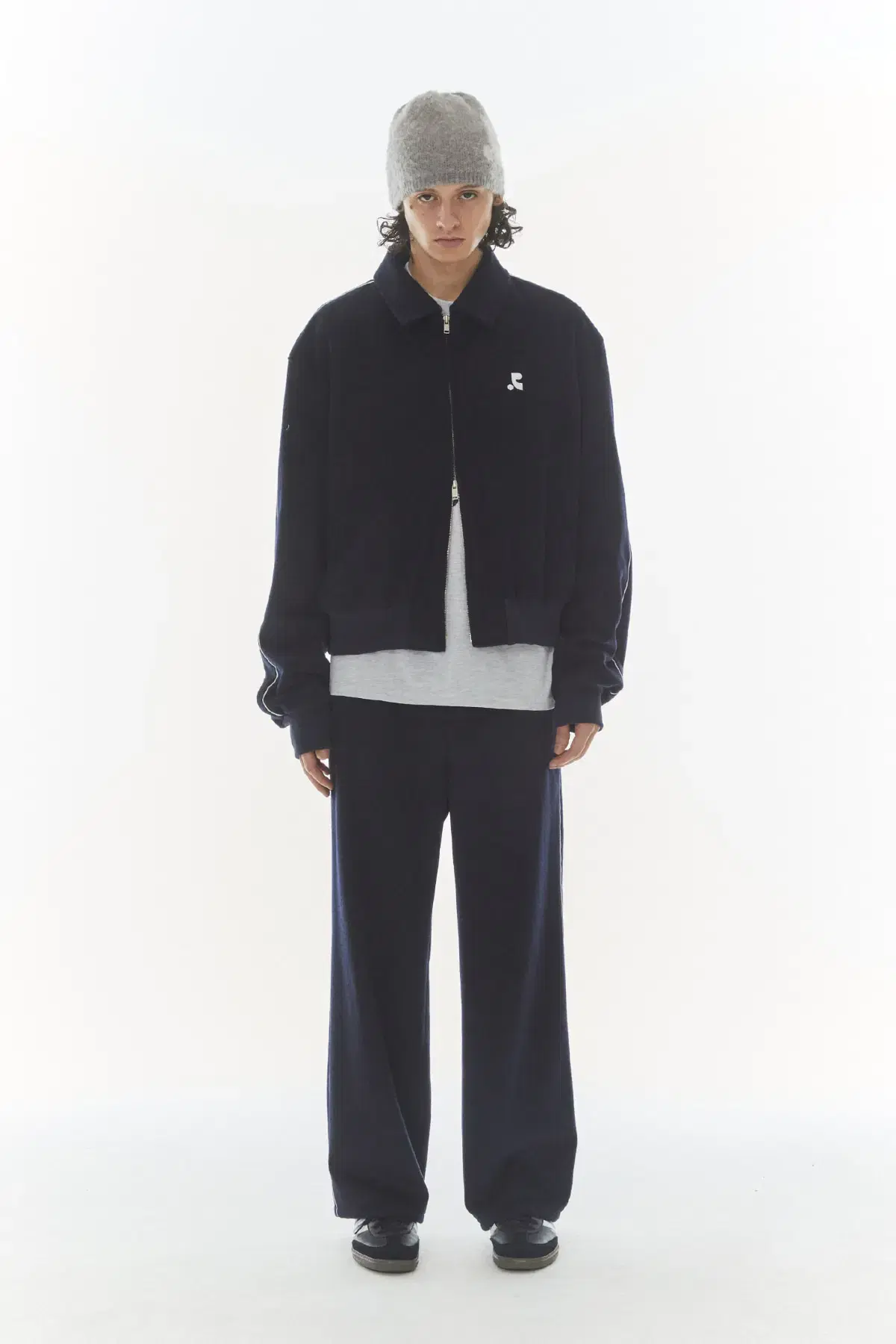 24FW Unsealed] Rest & Recreation RR Piped Wool Bomber Jacket