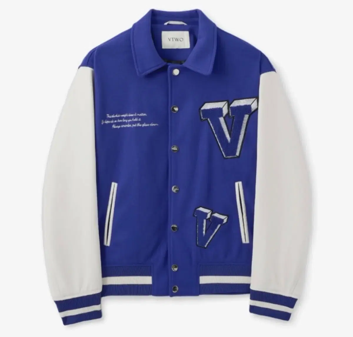 [New]V-Two Wool Varsity Jumper bloo size M(100-105) unworn