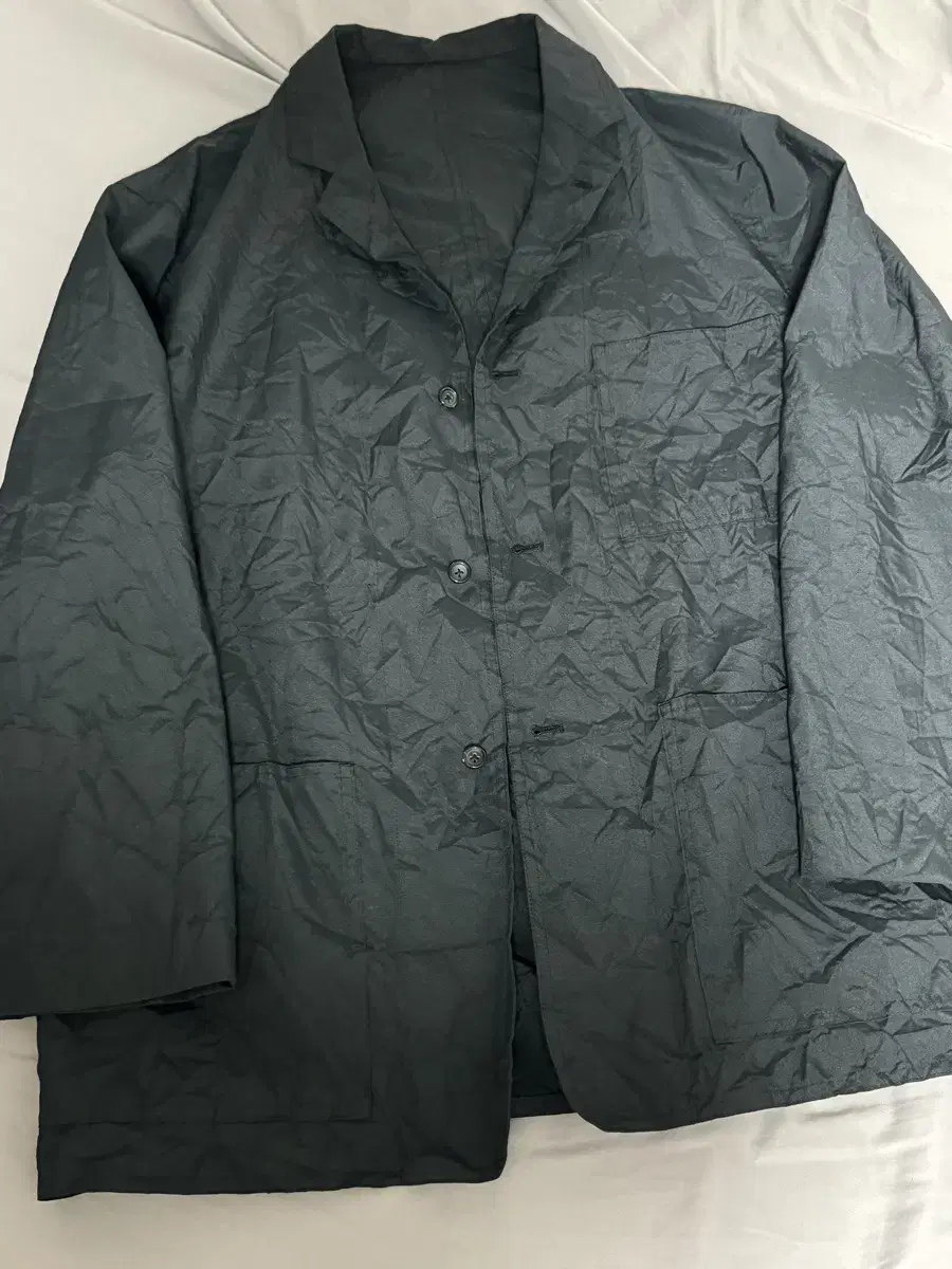 GrafPaper Wrinkled Work Jacket Black 2 sizes