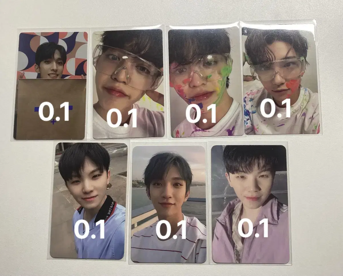 seventeen woozi dk s.coups joshua rinse feathersun photocard wts