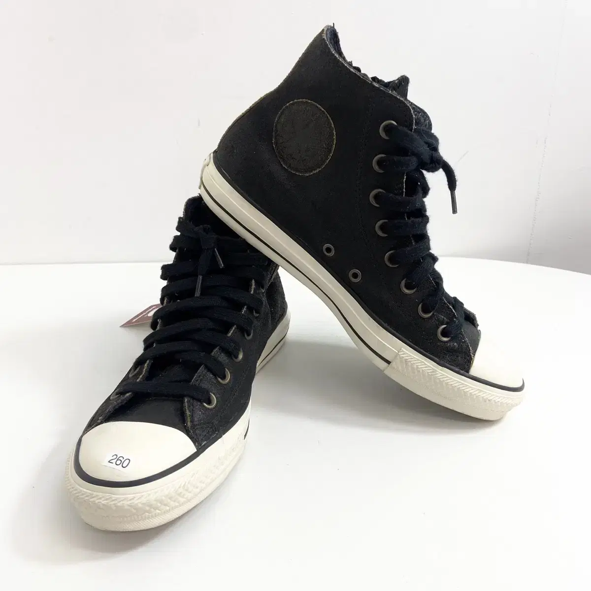 컨버스 척테일러 올스타 사이즈 지퍼 가죽 260mm Converse CT