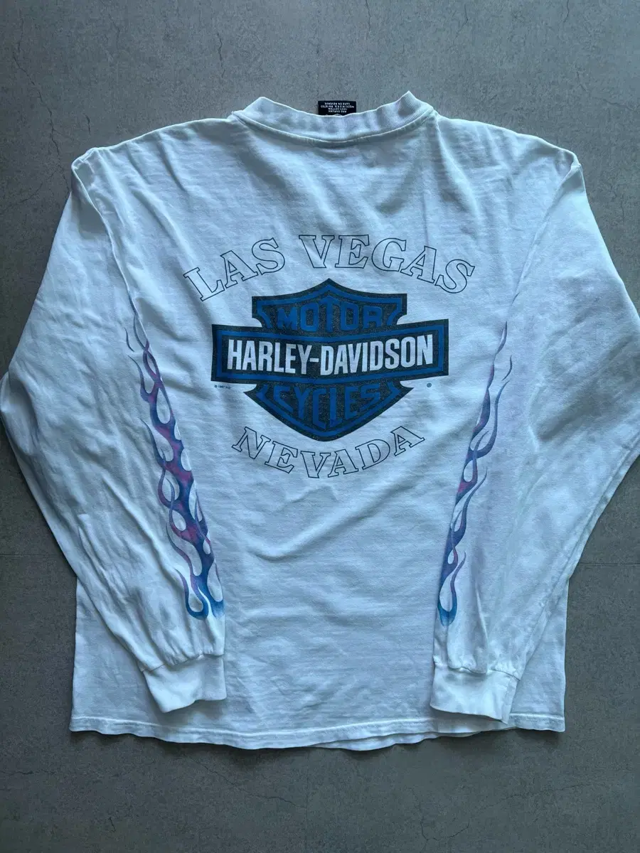 90s Harley-Davidson Bloo Flame Long Sleeve