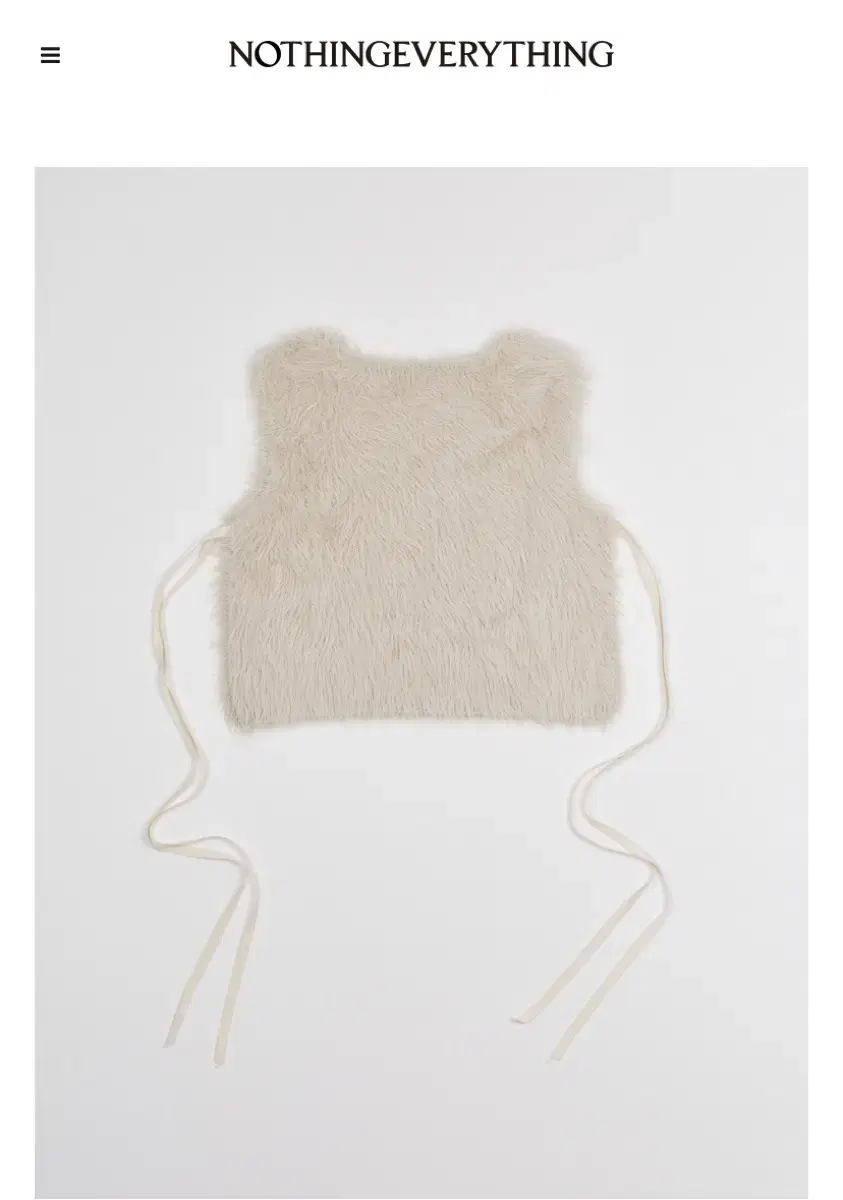 낫띵에브리띵(OPEN SIDE VEGAN FUR VEST IVORY)