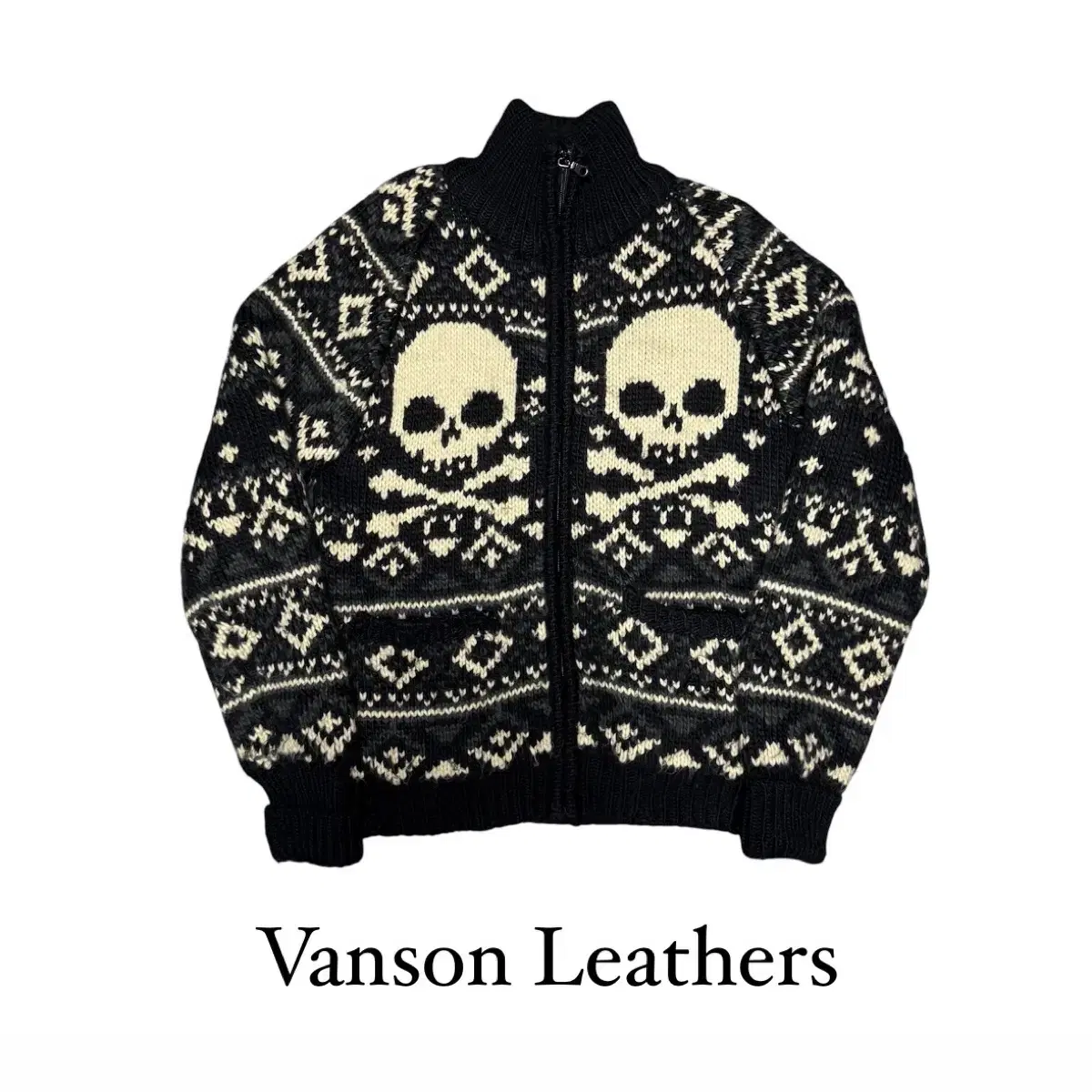 Vanson Skull Cowichan Cardigan Vanson