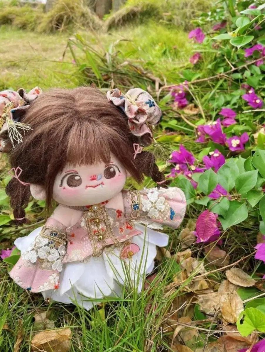 20cm doll clothes lotus dress pink