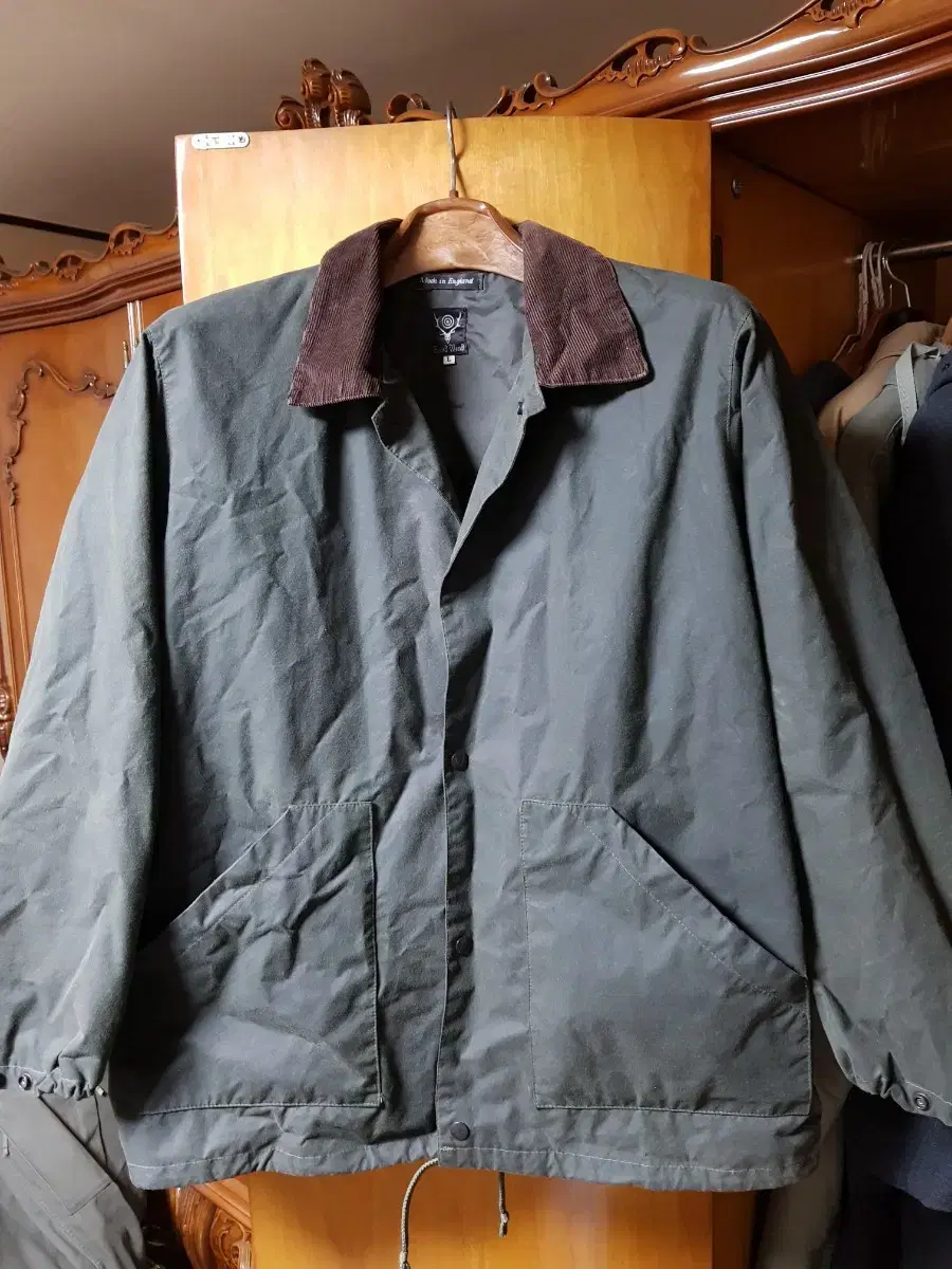 south2west8 south2west8 waxed cotton coach jacket olive L