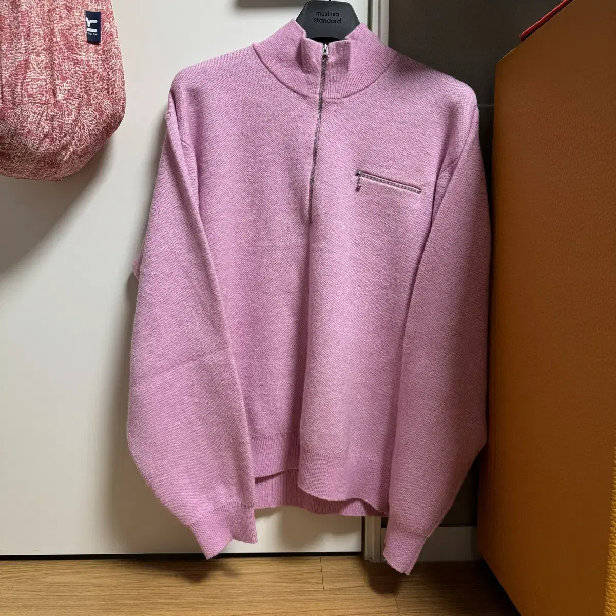 [ Stussy Half-Zip Up Mock Neck Sweater l