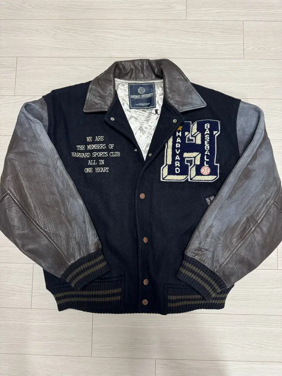 Harvard University Baseball Club Leather Varsity Jacket