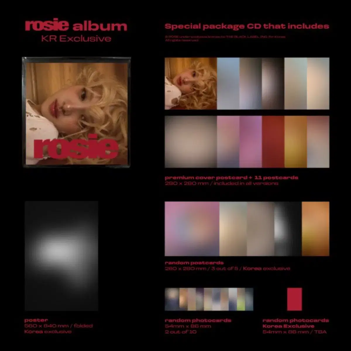 로제 솔로 앨범 first studio album 'rosie' 공구