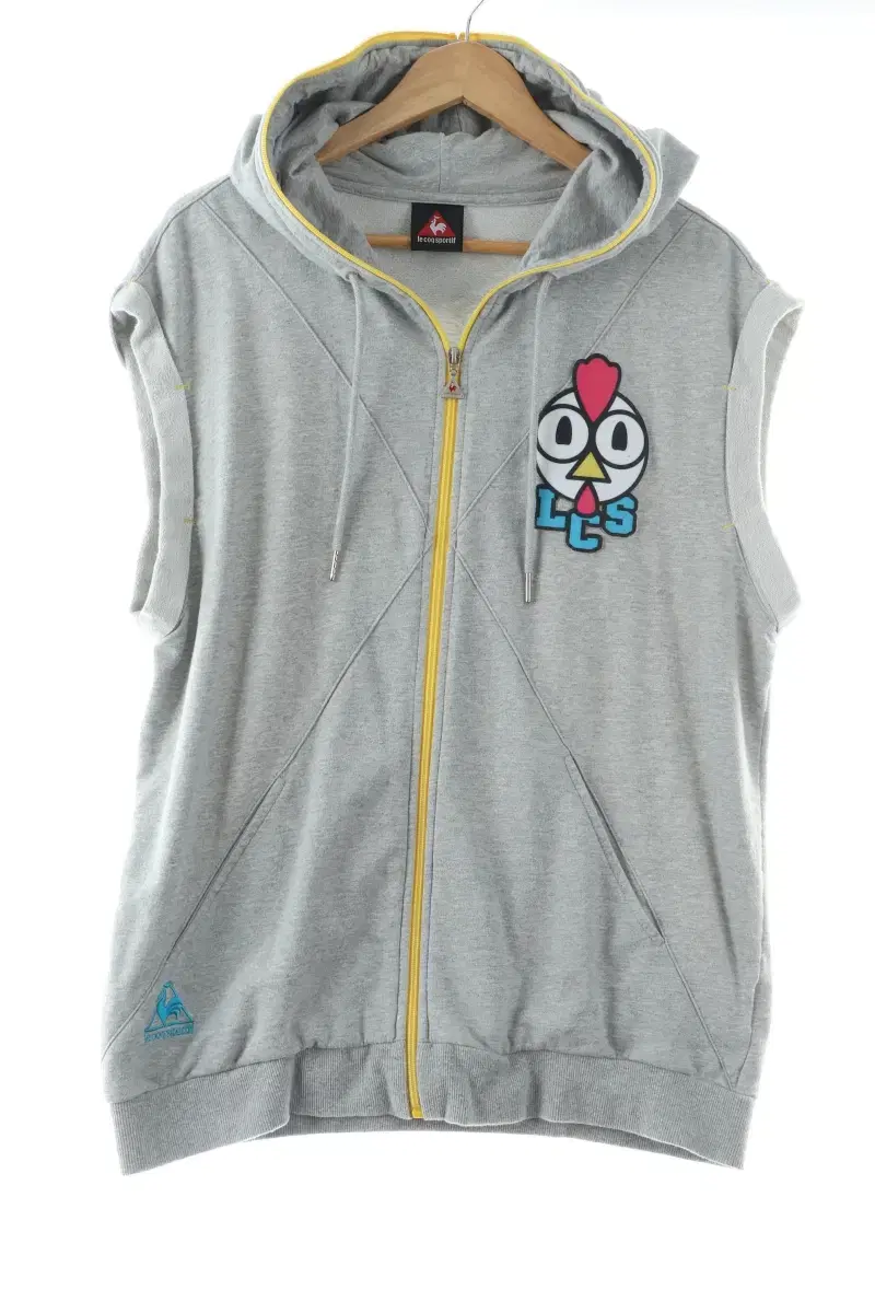 (XL) LeCoq Hooded Grey Vest Old School-10340