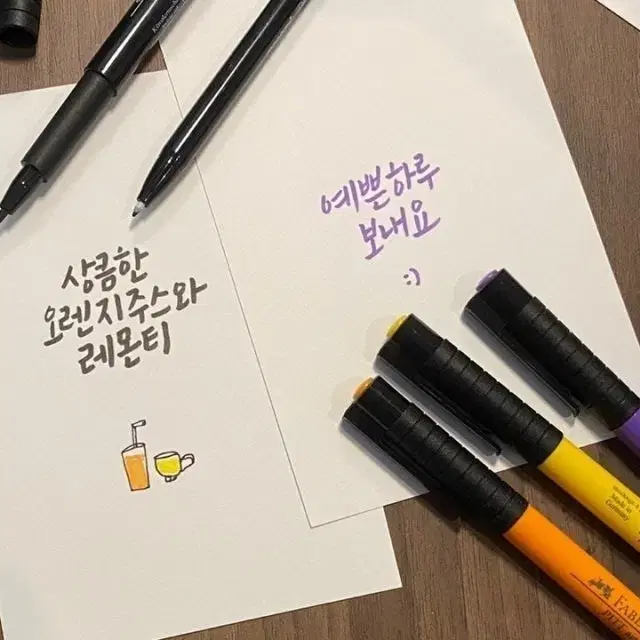 미술 캘리그라피 캘리) 파버카스텔 PITT 브러쉬팁 아티스트펜 24색