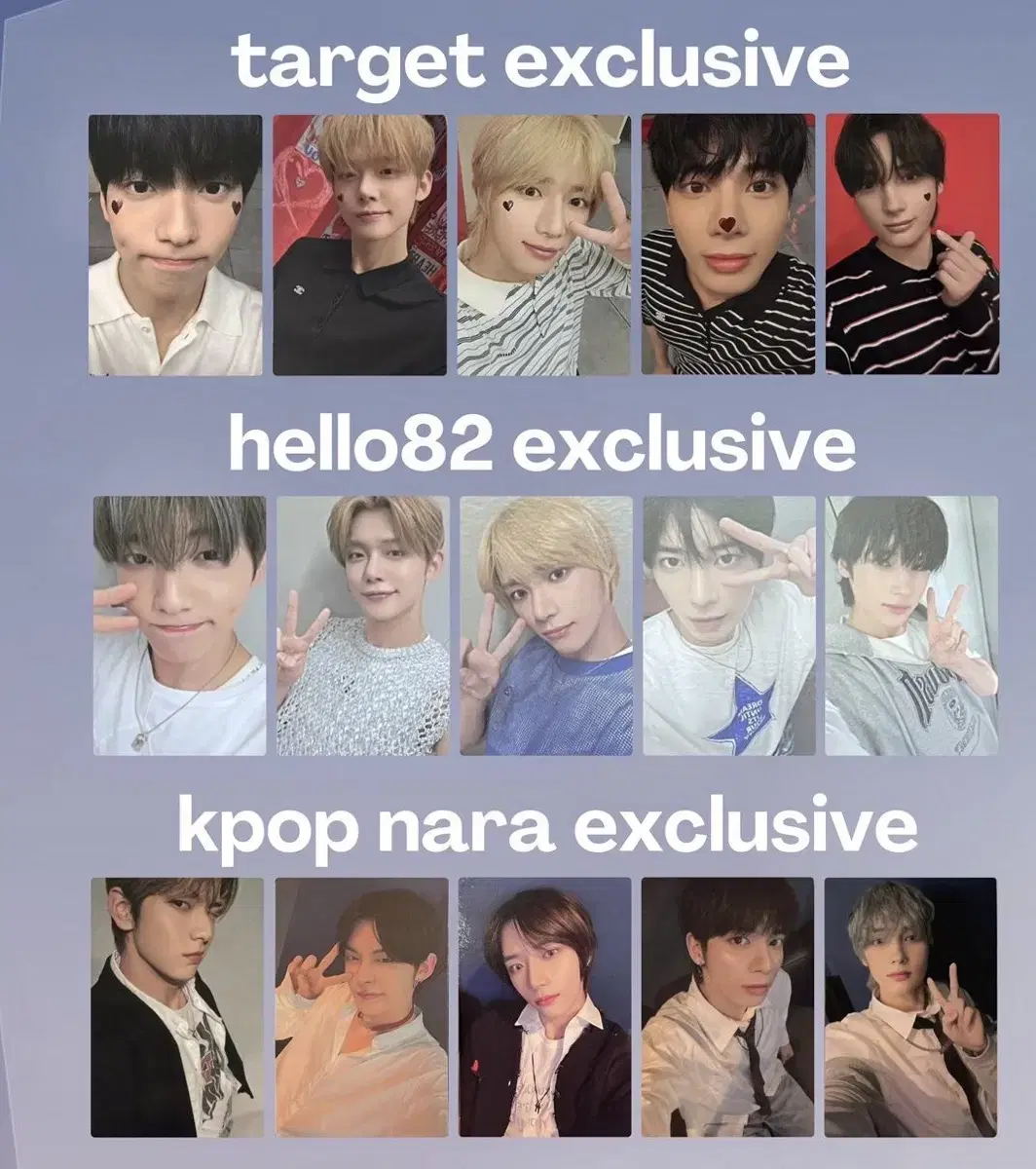 txt us photocard target hello82 kpopnara buncheol wts