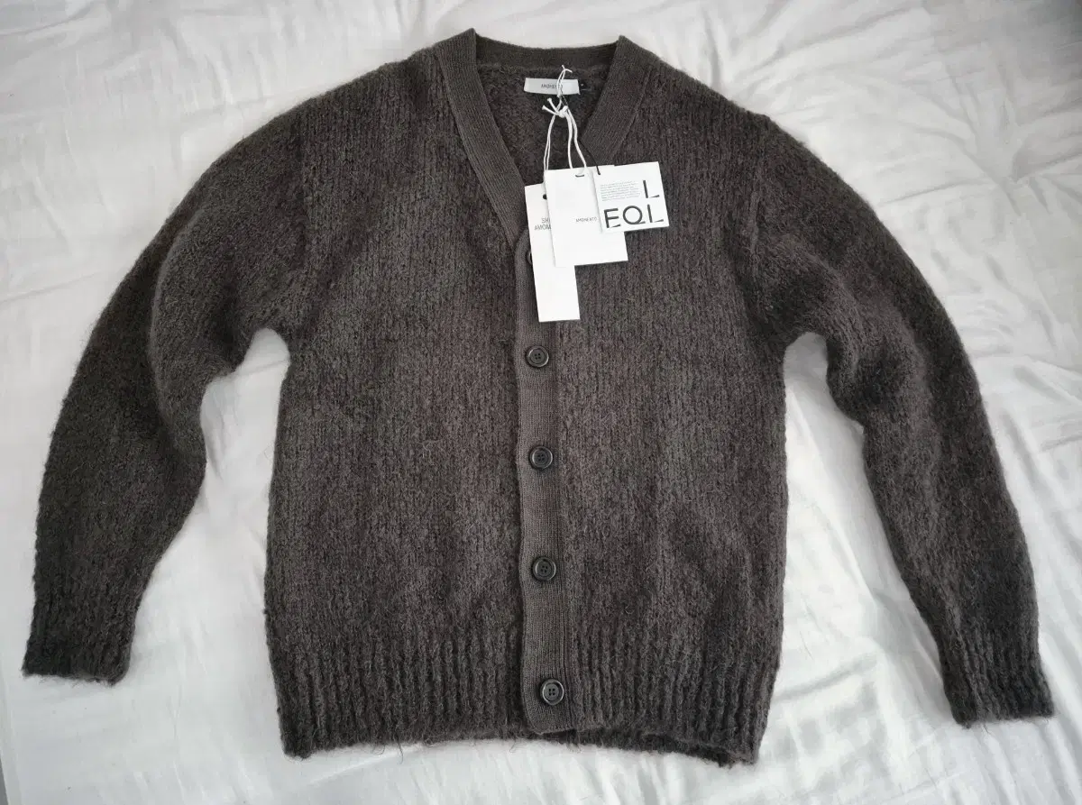 (NEW) Amorento Grandpa Cardigan Dark Brown M