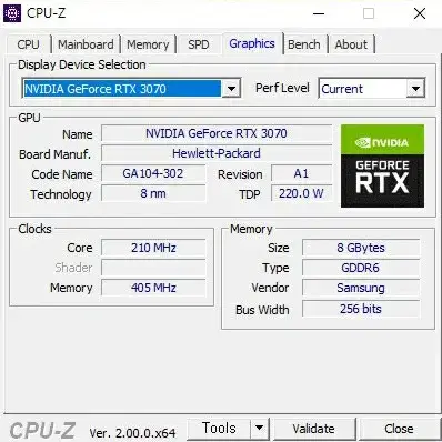 GEFORCE RTX 3070 8GB ( HP OEM )