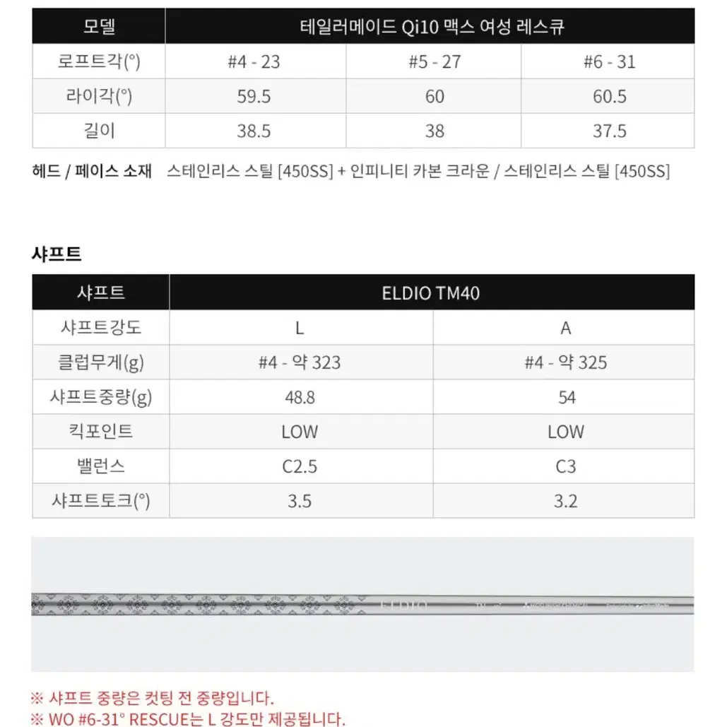 테일러메이드 QI10 MAX / TOUR 유틸리티 팝니다