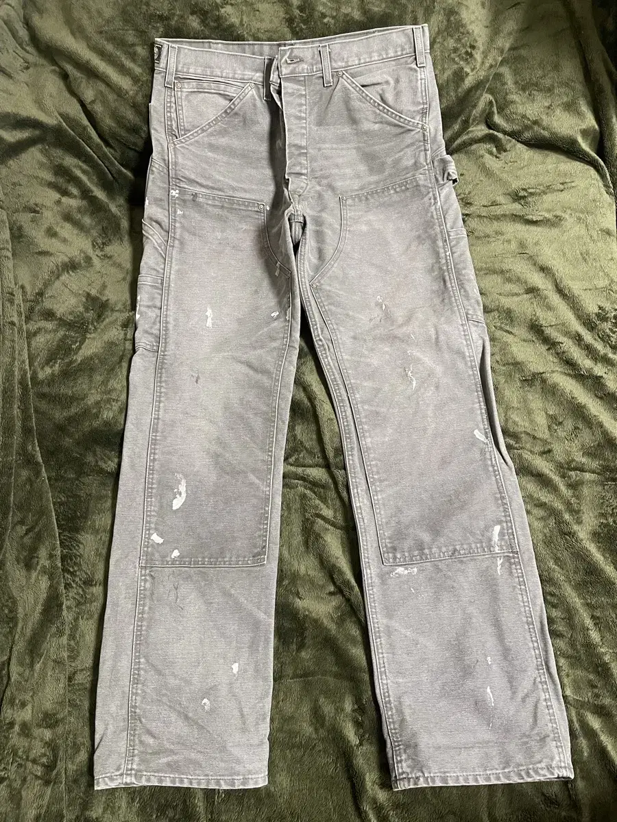 RRL Engineer Fit Distressed Canvas Pants