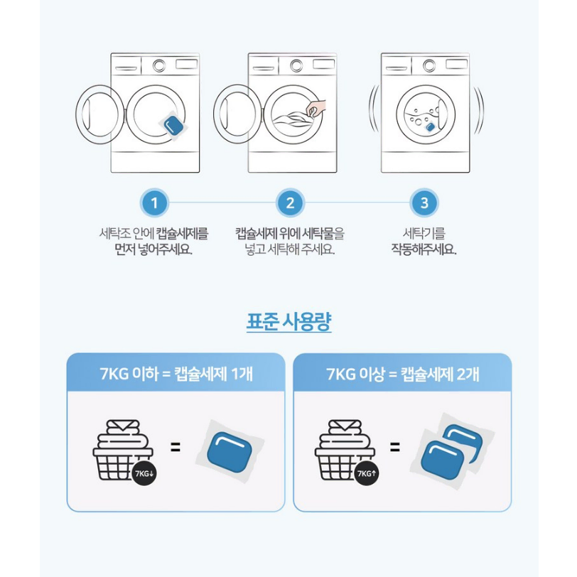 무료배송-고농축 올인원 캡슐세제 100개 겸용 세탁세제