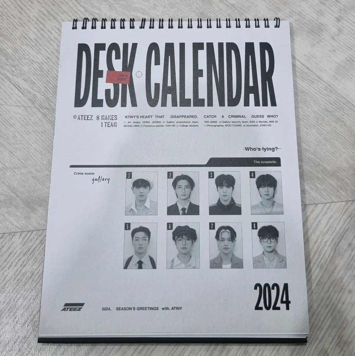 ateez 2024 season's greetings calendar wts