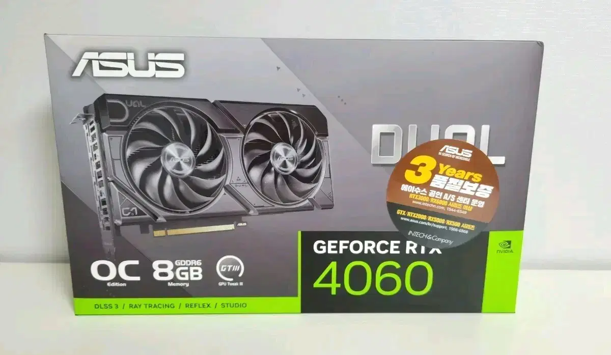 (미개봉) 아수스 RTX 4060 OC D6 8GB Black 팝니다.