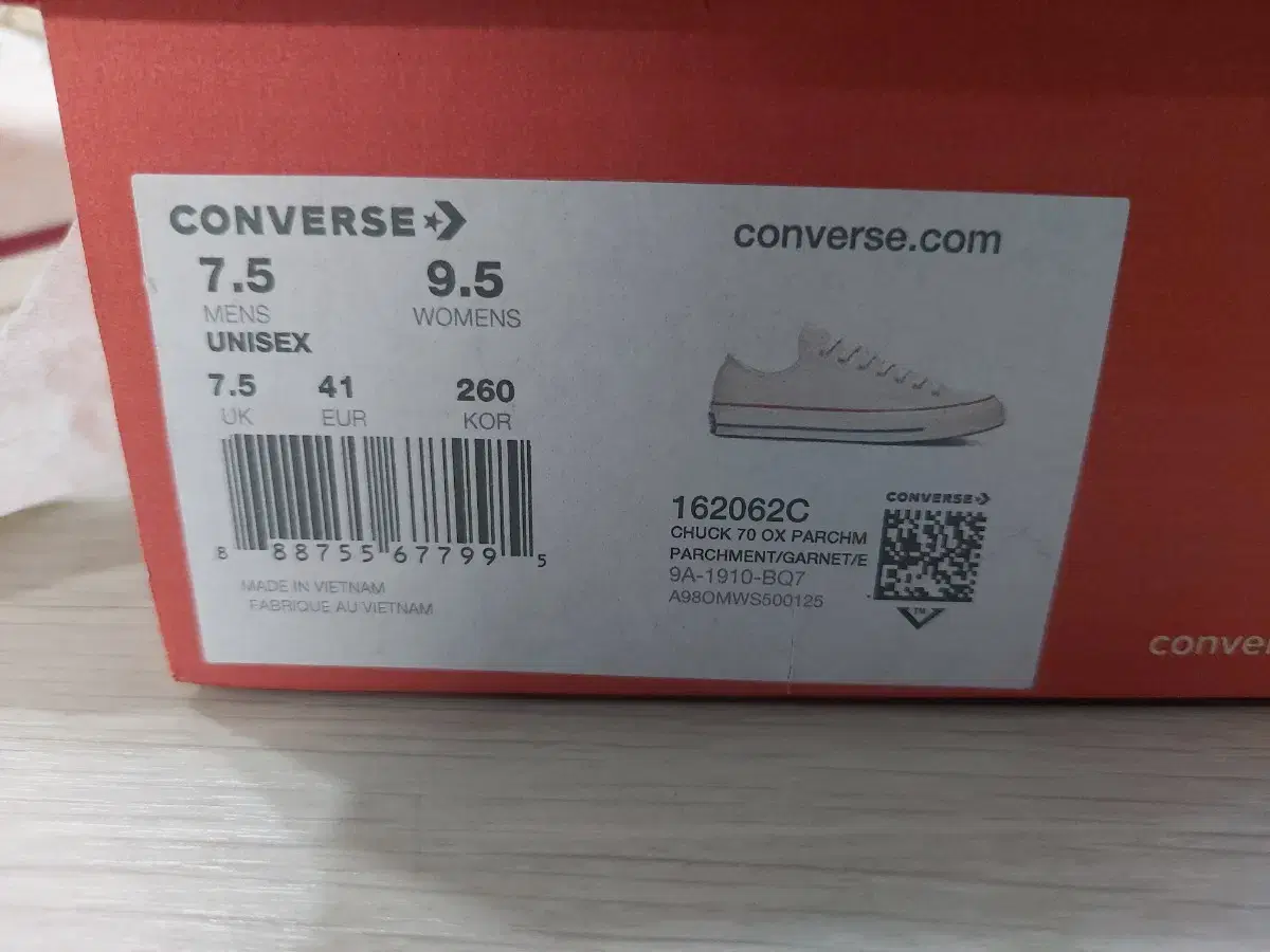 Converse Chuck 70 Ox Parchment 260 UK 7.