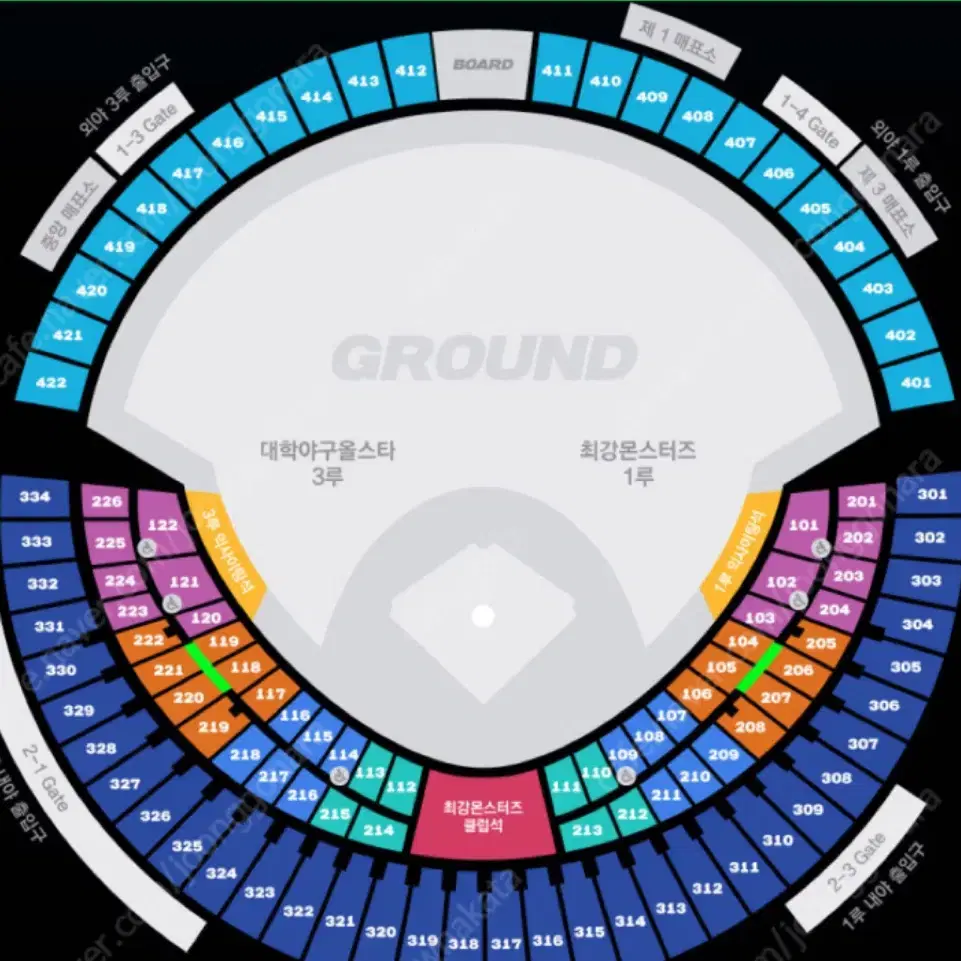 17일 최강야구 3루 젭티석 326블럭 우측통로 2연석